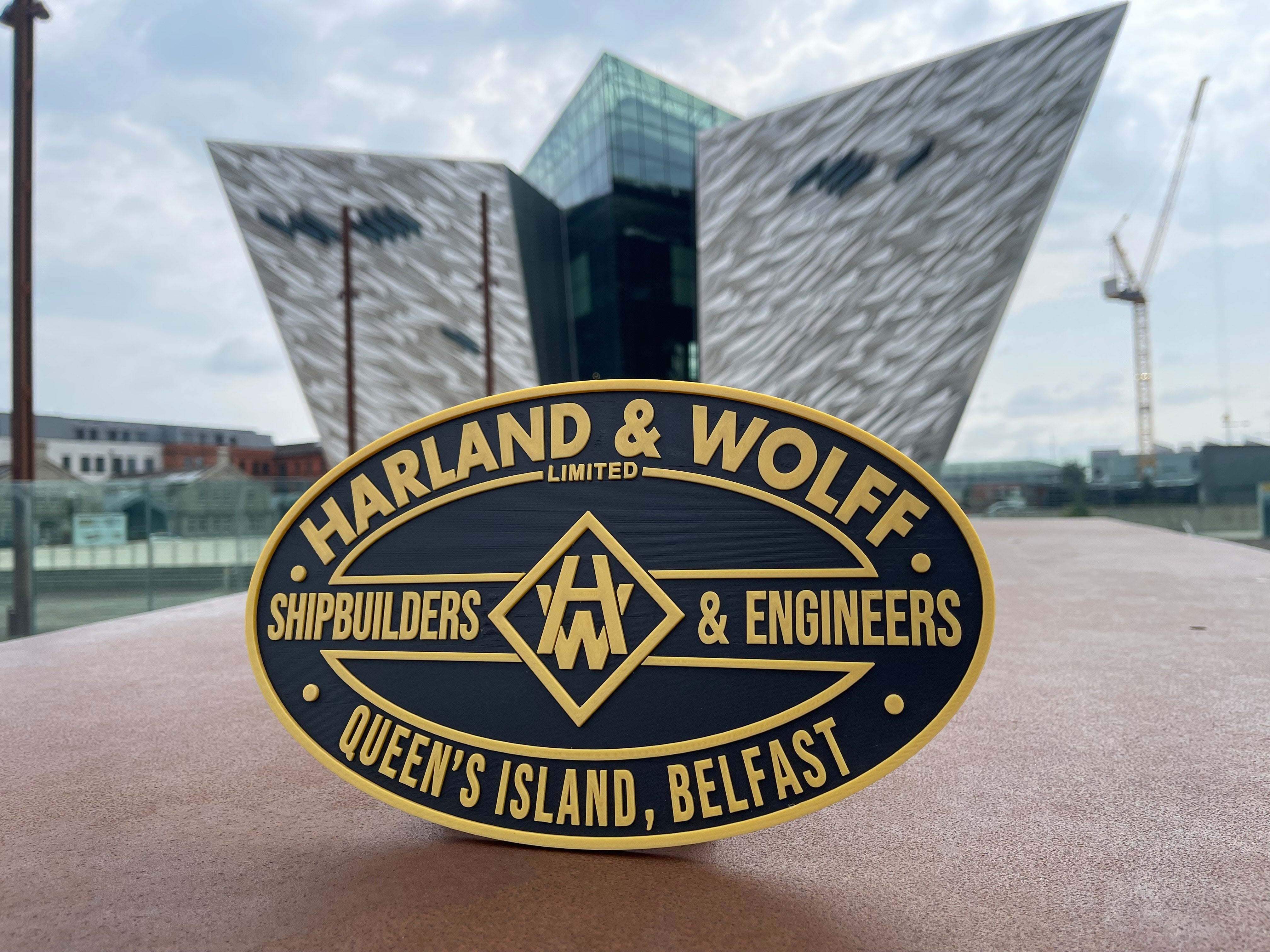 Harland & Wolff Shipbuilders Plaque by Titanic