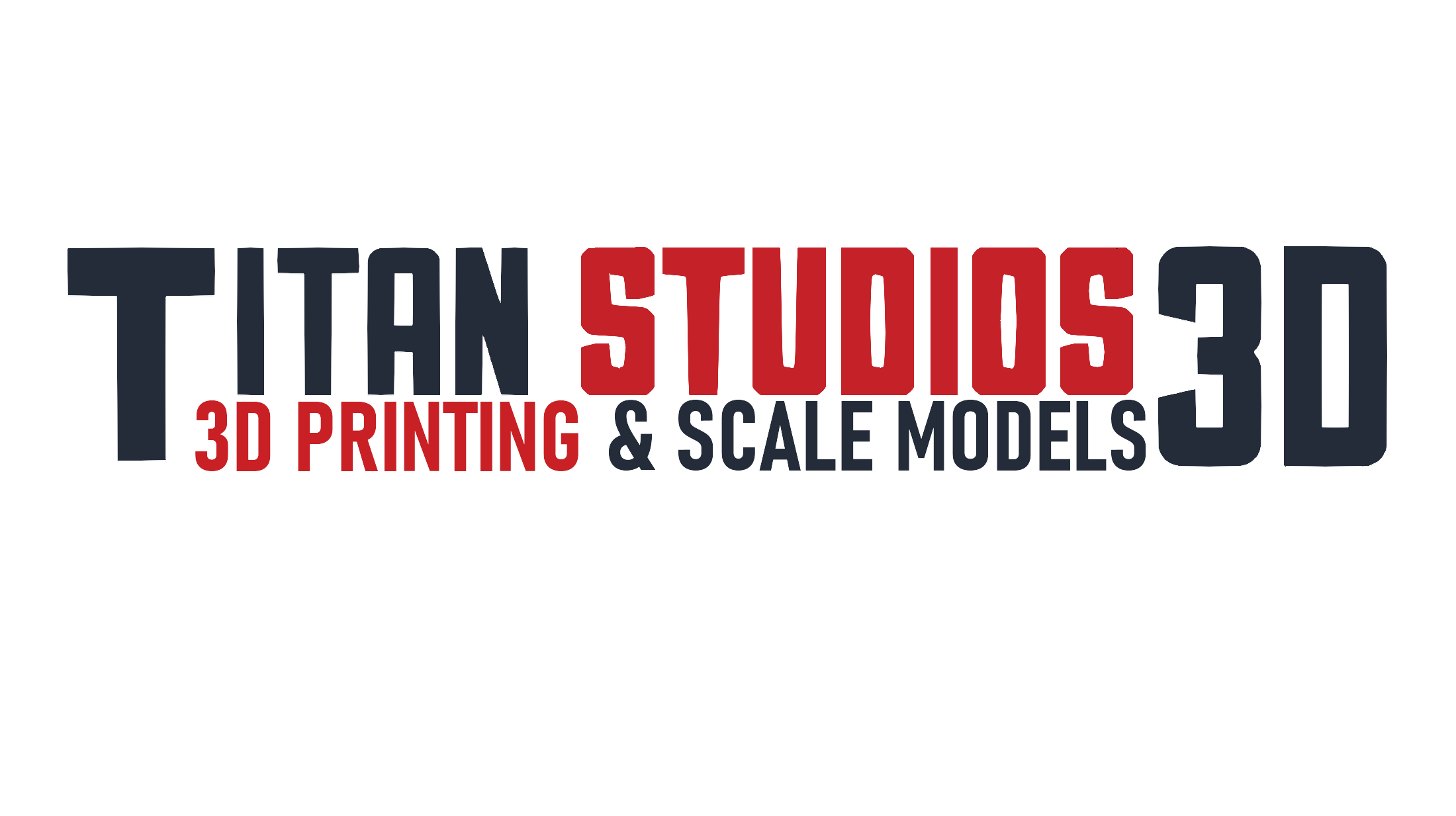 Titan Studios 3D, Writing, Black, Transparent